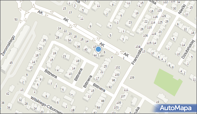 Biała Podlaska, Mikołajczyka Stanisława, 46, mapa Białej Podlaskiej