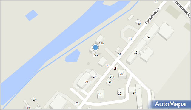 Biała Rawska, Mickiewicza Adama, 29a, mapa Biała Rawska