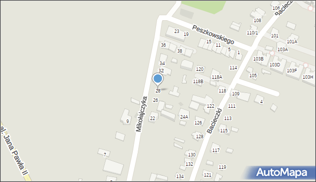 Białystok, Mikołajczyka Stanisława, 28, mapa Białegostoku