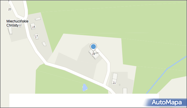 Bielkówko, Miechucińska, 19, mapa Bielkówko