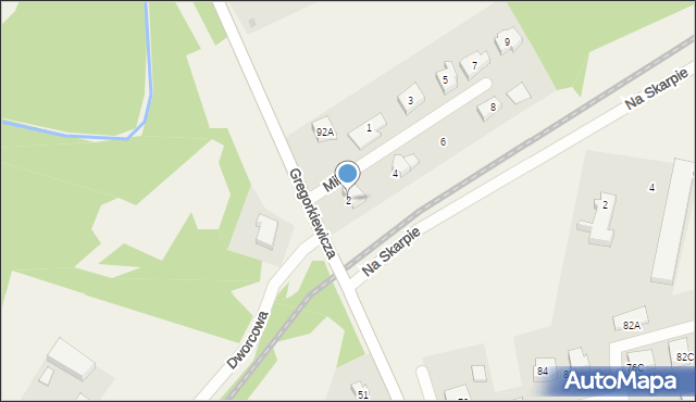 Bielkówko, Miła, 2, mapa Bielkówko