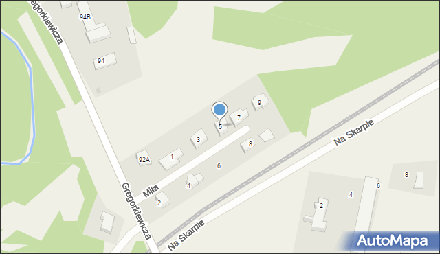 Bielkówko, Miła, 5, mapa Bielkówko