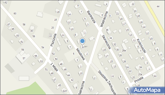 Bielsk, Miodowa, 4, mapa Bielsk