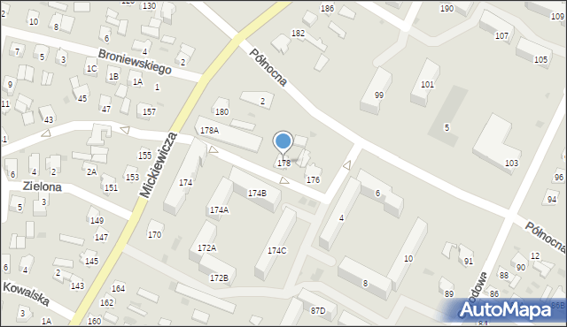Bielsk Podlaski, Mickiewicza Adama, 178, mapa Bielsk Podlaski