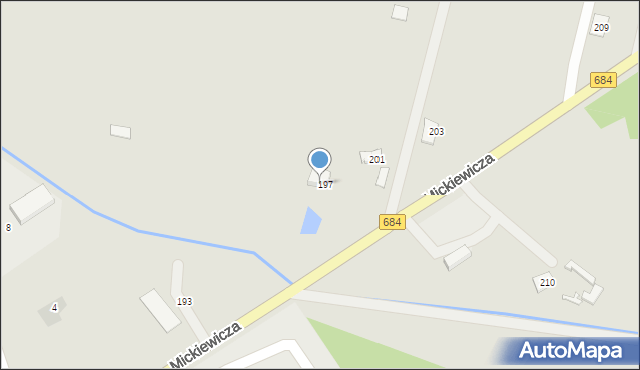 Bielsk Podlaski, Mickiewicza Adama, 199, mapa Bielsk Podlaski