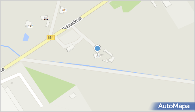 Bielsk Podlaski, Mickiewicza Adama, 210, mapa Bielsk Podlaski