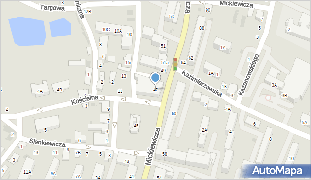 Bielsk Podlaski, Mickiewicza Adama, 47, mapa Bielsk Podlaski