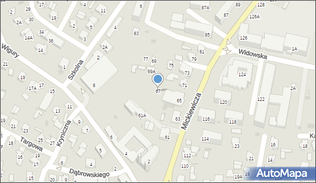 Bielsk Podlaski, Mickiewicza Adama, 67, mapa Bielsk Podlaski