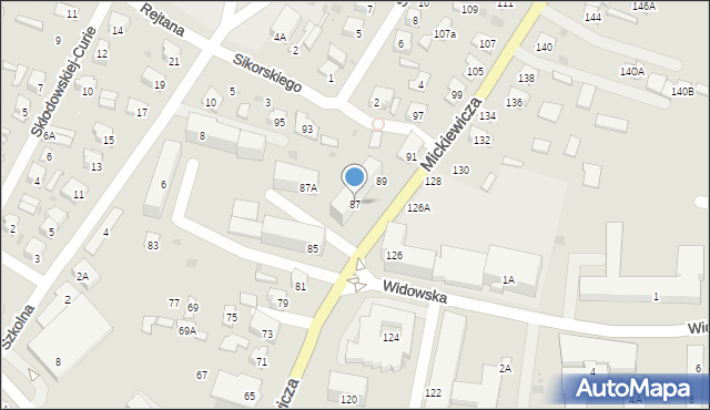 Bielsk Podlaski, Mickiewicza Adama, 87, mapa Bielsk Podlaski