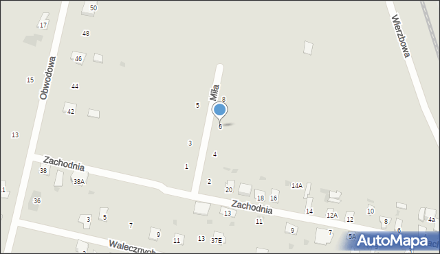 Bielsk Podlaski, Miła, 6, mapa Bielsk Podlaski