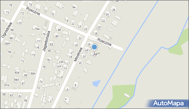 Bielsk Podlaski, Miodowa, 14a, mapa Bielsk Podlaski