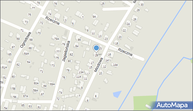Bielsk Podlaski, Miodowa, 19, mapa Bielsk Podlaski