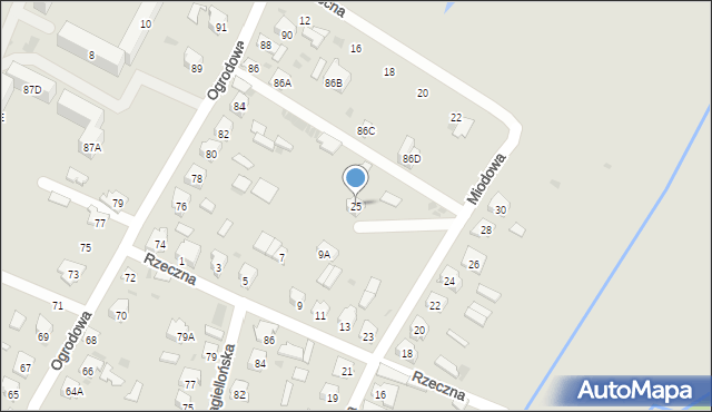 Bielsk Podlaski, Miodowa, 25, mapa Bielsk Podlaski