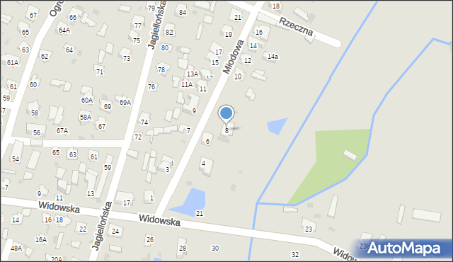 Bielsk Podlaski, Miodowa, 8, mapa Bielsk Podlaski