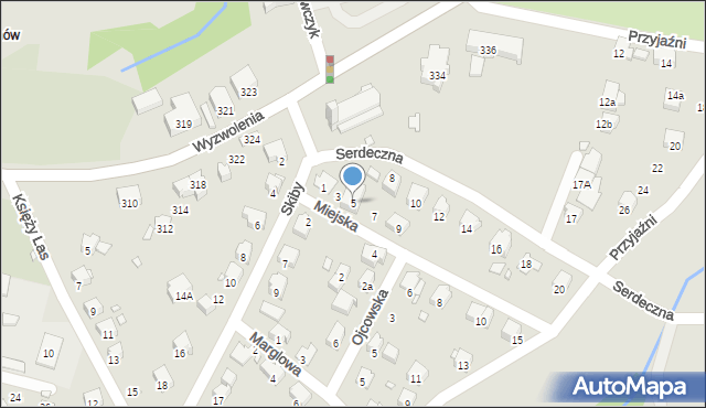 Bielsko-Biała, Miejska, 5, mapa Bielsko-Białej