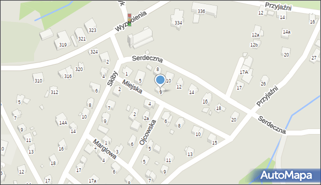 Bielsko-Biała, Miejska, 9, mapa Bielsko-Białej