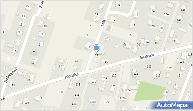 Bieniewice, Miła, 2B, mapa Bieniewice