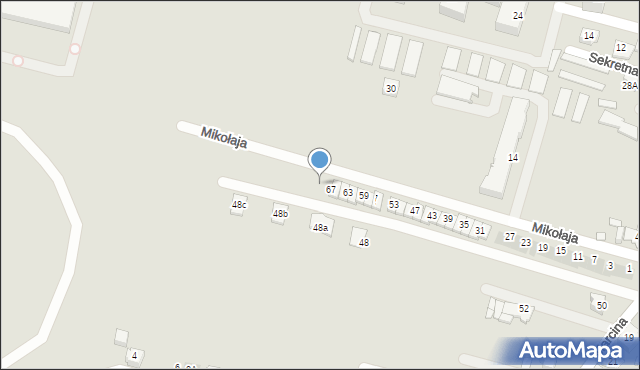 Bieruń, Mikołaja, 69, mapa Bieruń