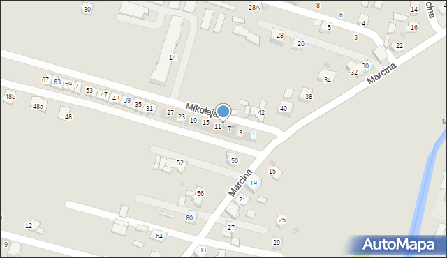 Bieruń, Mikołaja, 9, mapa Bieruń