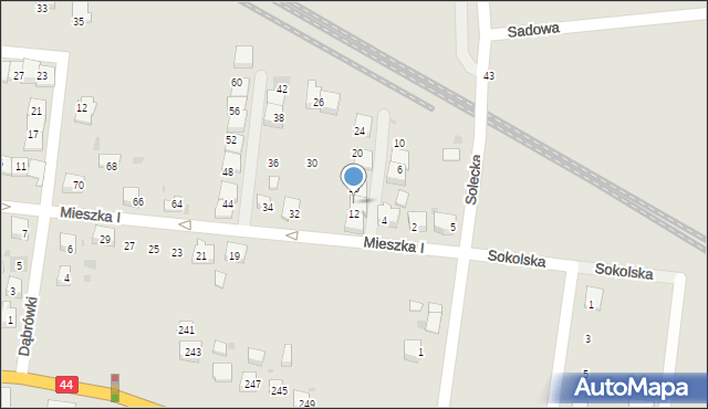 Bieruń, Mieszka I, 14, mapa Bieruń