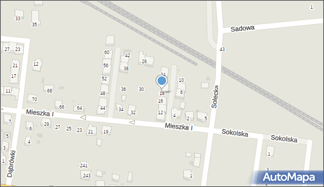 Bieruń, Mieszka I, 18, mapa Bieruń