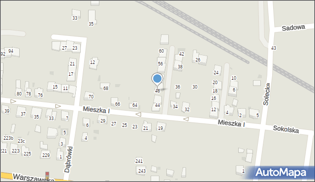 Bieruń, Mieszka I, 48, mapa Bieruń