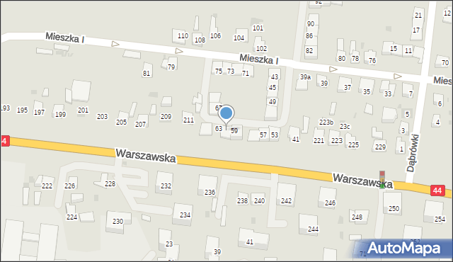 Bieruń, Mieszka I, 61, mapa Bieruń