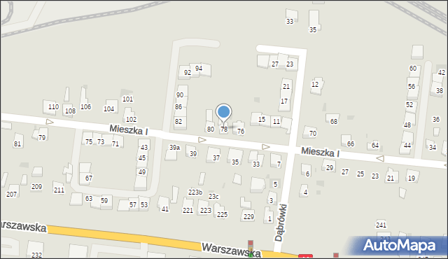Bieruń, Mieszka I, 78, mapa Bieruń
