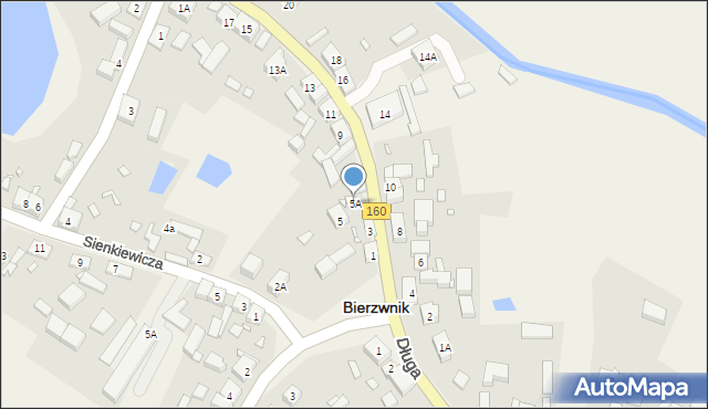 Bierzwnik, Mickiewicza Adama, 5A, mapa Bierzwnik