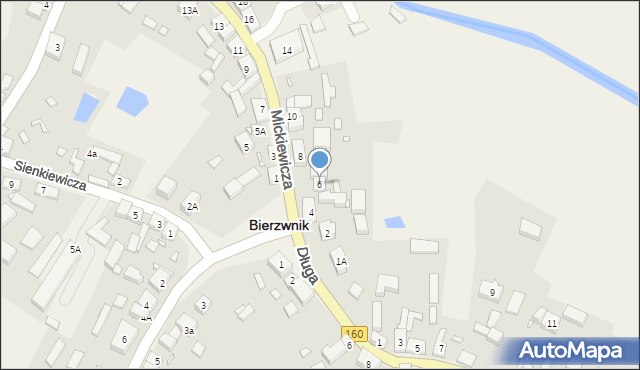 Bierzwnik, Mickiewicza Adama, 6, mapa Bierzwnik