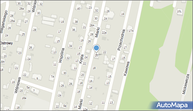 Blachownia, Miarki, 20, mapa Blachownia