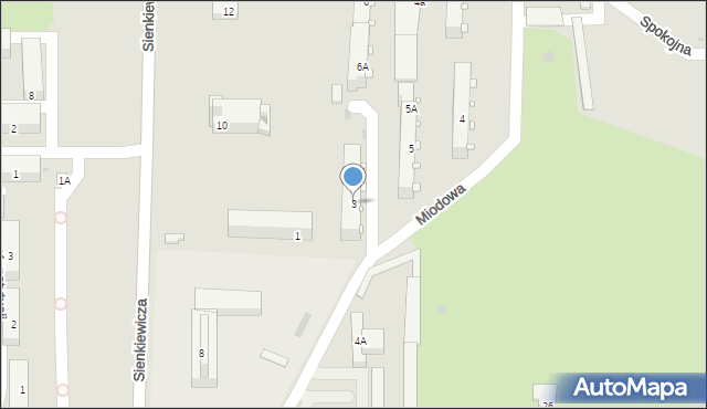 Blachownia, Miodowa, 3, mapa Blachownia