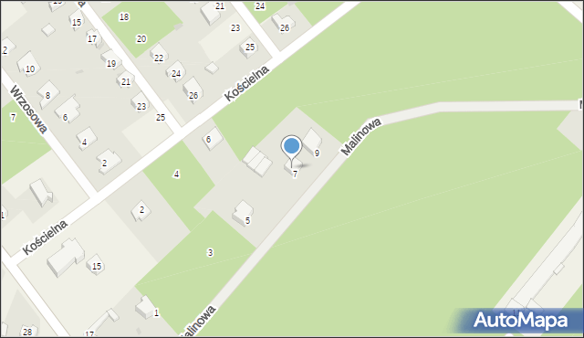 Blok Dobryszyce, Miła, 7, mapa Blok Dobryszyce