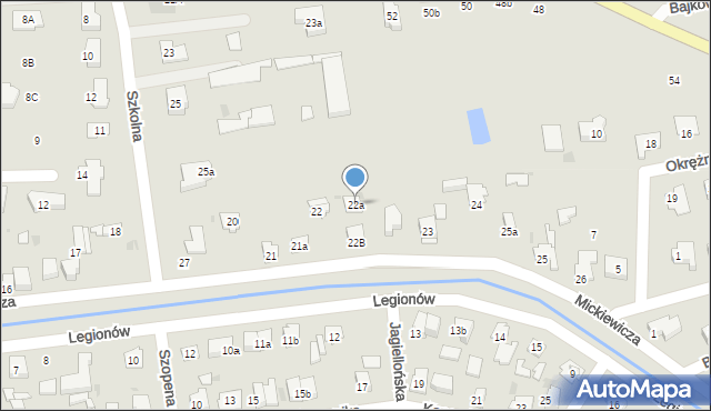 Błonie, Mickiewicza Adama, 22a, mapa Błonie