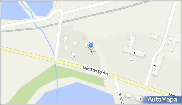 Bobowicko, Międzyrzecka, 5, mapa Bobowicko