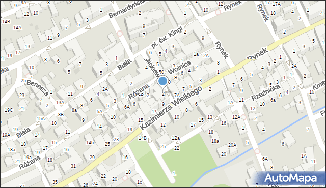 Bochnia, Mickiewicza Adama, 2, mapa Bochni