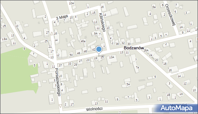Bodzanów, Mickiewicza Adama, 17, mapa Bodzanów