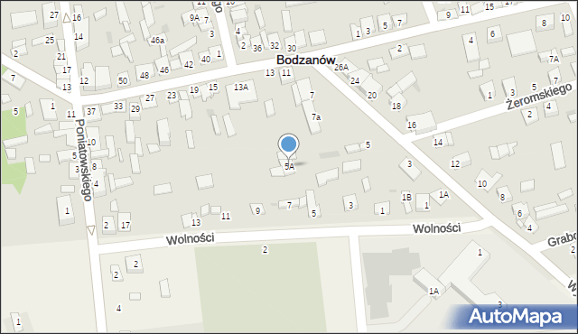 Bodzanów, Mickiewicza Adama, 5A, mapa Bodzanów