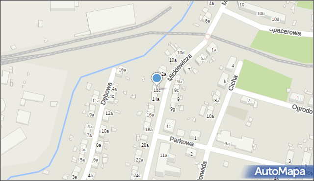 Bogatynia, Mickiewicza Adama, 14c, mapa Bogatynia