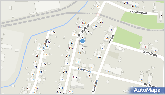 Bogatynia, Mickiewicza Adama, 9, mapa Bogatynia