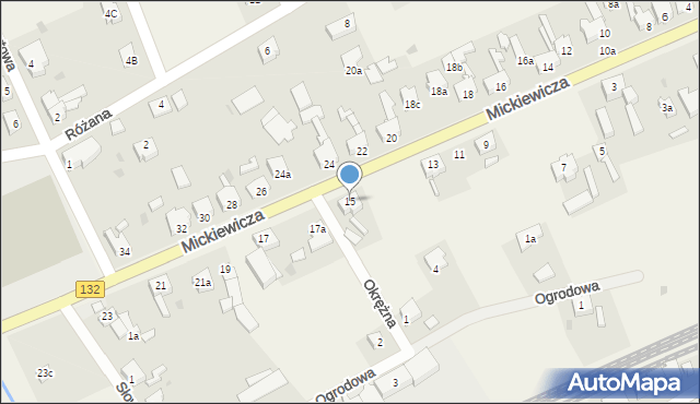 Bogdaniec, Mickiewicza Adama, 15, mapa Bogdaniec