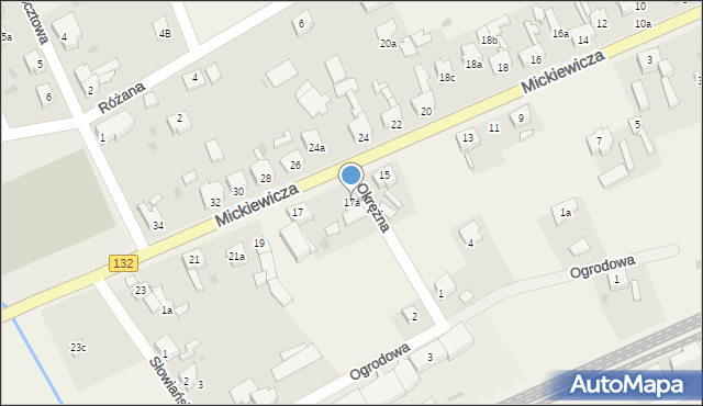 Bogdaniec, Mickiewicza Adama, 17a, mapa Bogdaniec