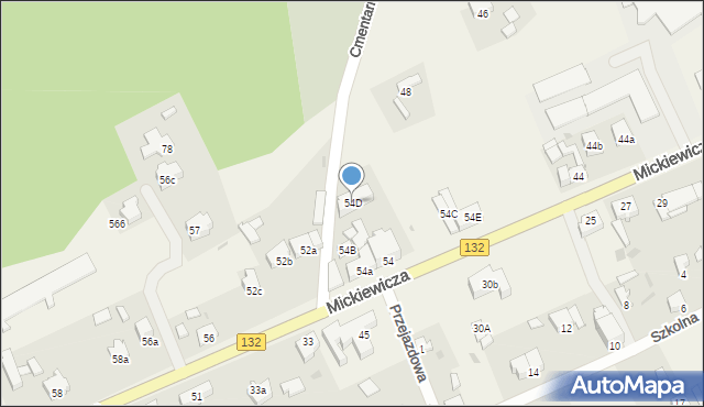 Bogdaniec, Mickiewicza Adama, 54D, mapa Bogdaniec