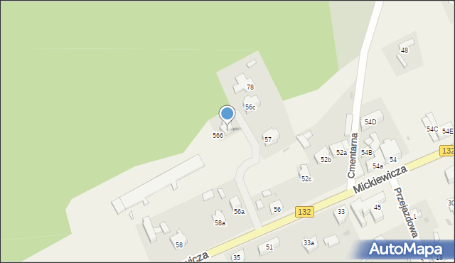 Bogdaniec, Mickiewicza Adama, 56b, mapa Bogdaniec