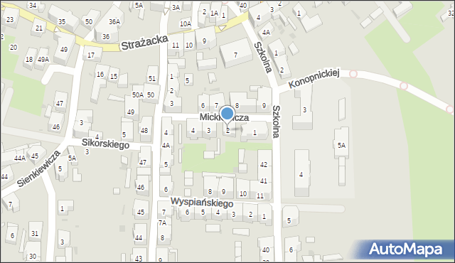 Boguszów-Gorce, Mickiewicza Adama, 2, mapa Boguszów-Gorce