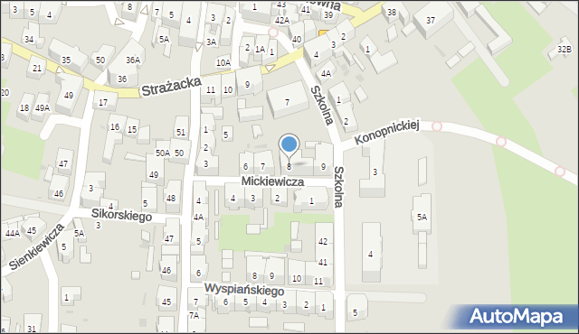 Boguszów-Gorce, Mickiewicza Adama, 8, mapa Boguszów-Gorce