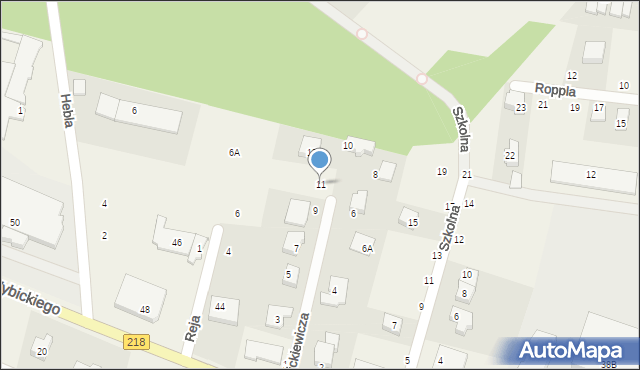 Bojano, Mickiewicza Adama, 11, mapa Bojano