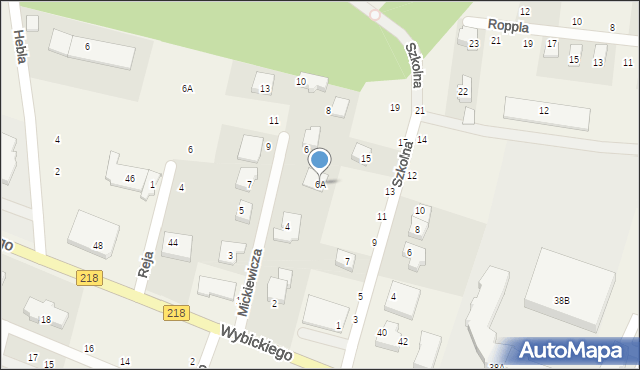 Bojano, Mickiewicza Adama, 6A, mapa Bojano