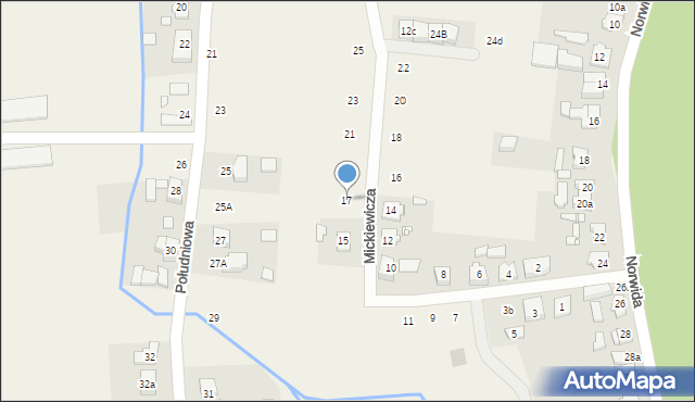 Bolechowo-Osiedle, Mickiewicza Adama, 17, mapa Bolechowo-Osiedle