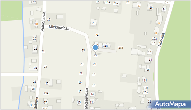 Bolechowo-Osiedle, Mickiewicza Adama, 22, mapa Bolechowo-Osiedle